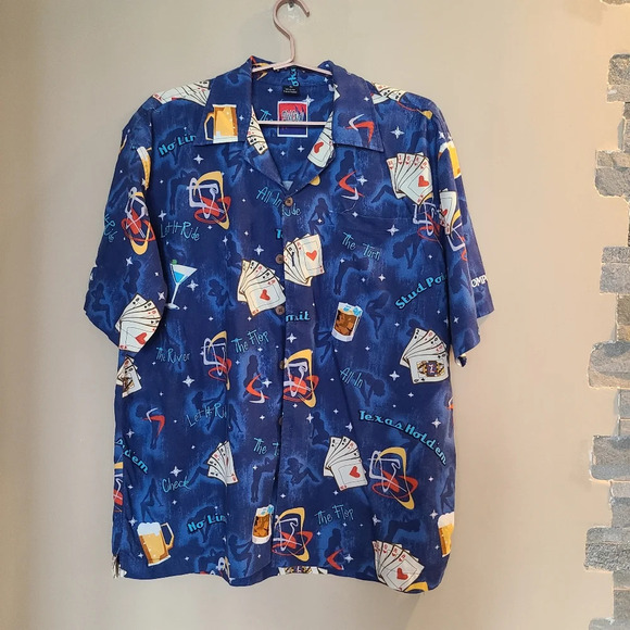 Dem Crazy men's shirt sz.XL print  card player - Picture 1 of 7